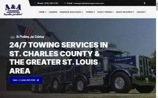 A&A Towing Services of Wentzville website