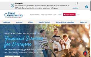 First Community Credit Union website
