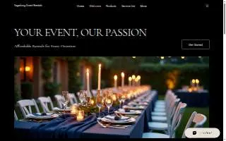 Tagalong Event Rentals website