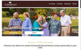 The Boulevard Senior Living of Wentzville website
