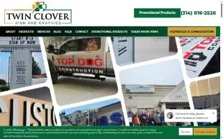 Twin Clover Sign and Graphics website