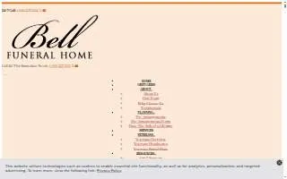Bell Funeral Home website