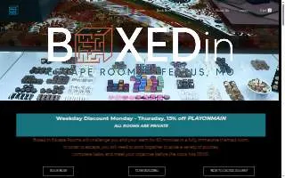 Boxed In Escape Rooms of Wildwood website