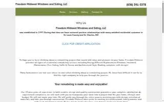 Freedom Midwest Windows and Siding, LLC of Wildwood website