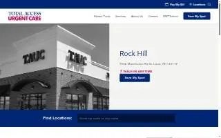 Total Access Urgent Care - Rock Hill of Wildwood website