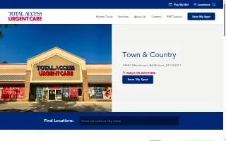 Total Access Urgent Care - Town & Country of Wildwood website