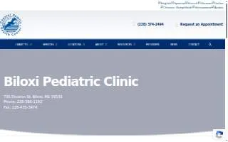 Coastal Family Health Center Biloxi Pediatric Clinic website