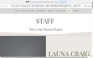 Gulf Coast School of Performing Arts website