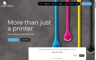 Knight-Abbey Commercial Printers website