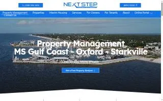 Next Step Property Management website