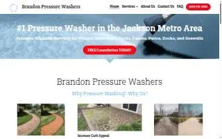 Brandon Pressure Washers website