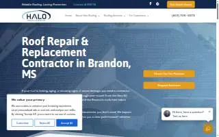 Halo Roofing and Restoration LLC website