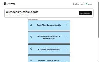 Allen's Construction, LLC website