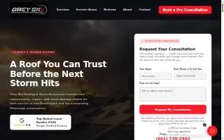 Grey Skii Roofing & Storm Restoration website
