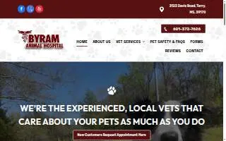 Byram Animal Hospital website