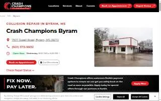 Crash Champions Collision Repair Byram website