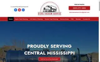 Dier's Vacuum Truck Service of Byram website
