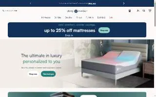 Sleep Number of Byram website