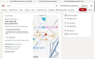 Walgreens Pharmacy of Byram website