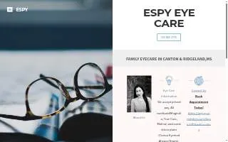 Espy Eye Care website