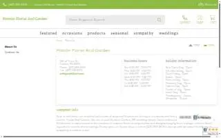 Hamlin's Floral Designs website