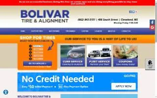 Bolivar Tire & Alignment LLC website