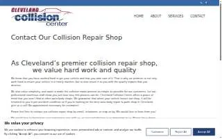 Cleveland Collision Center website