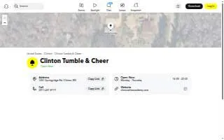 Clinton Tumble & Cheer website