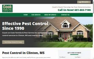 Cook Termite & Pest Service website