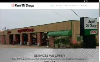 Rapid Oil Change Inc website