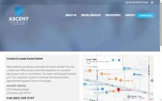 Ascent Dental website