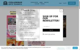 Columbus Arts Council Inc website