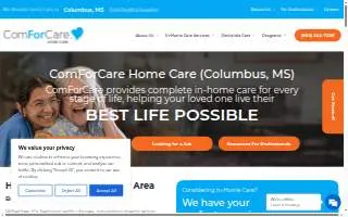 ComForCare Home Care (Columbus, MS) website