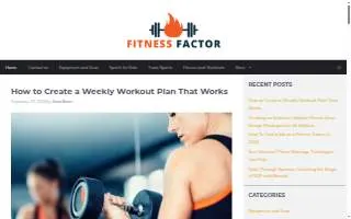 Fitness Factor website