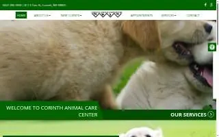 Corinth Animal Care Center website