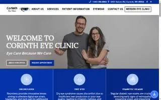 Corinth Eye Clinic website