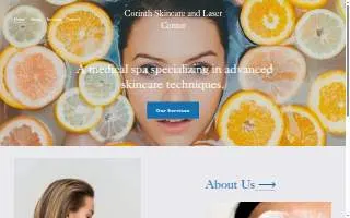 Corinth Skincare & Laser Center website