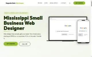 Magnolia State Web Designs website