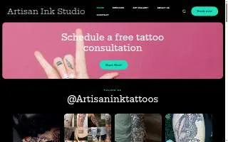 Artisan Ink Studio of D'Iberville website