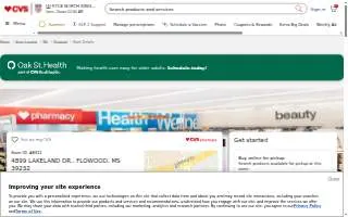 CVS Pharmacy of Flowood website