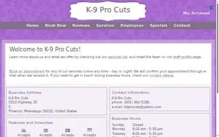 K-9 Pro Cuts of Flowood website