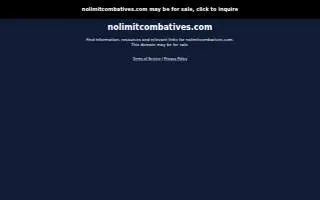 No Limit Combatives website