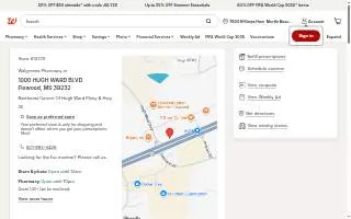 Walgreens Pharmacy of Flowood website