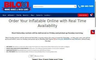 Biloxi Bounce House & Waterslides website
