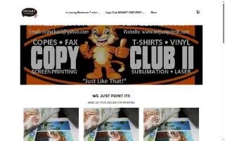Copy Club II website