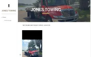 Jones Towing of Gautier website