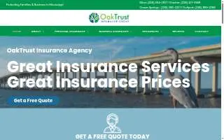 OakTrust Insurance Group of Gautier website