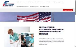 Freedom Behavioral Hospital of Greenville website