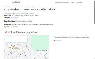 Copywriter website