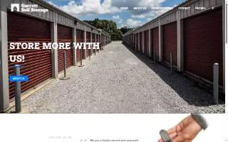 Garrett Self Storage website